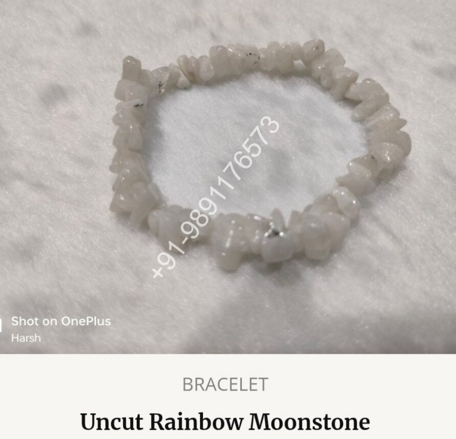UNCUT RAINBOW MOONSTONE BRACELET